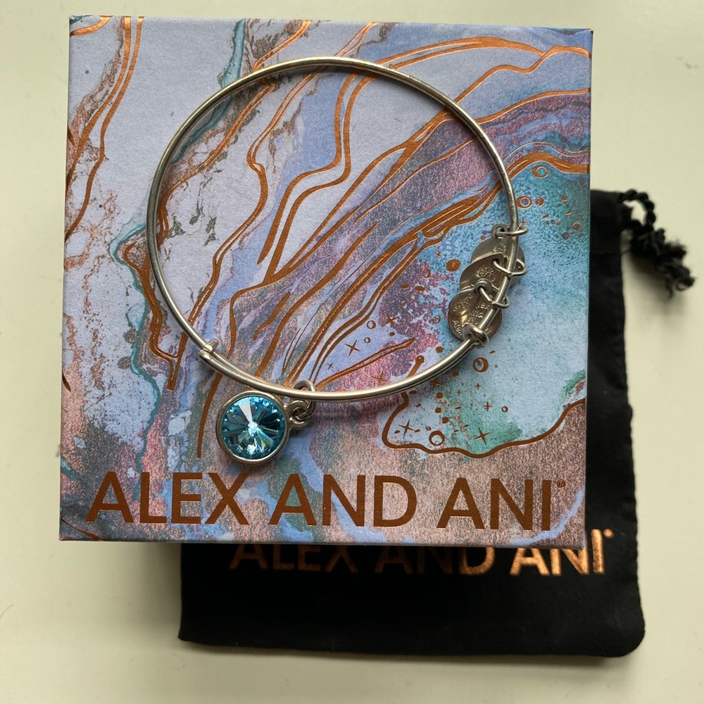 Alex and Ani “March” Birthstone Bracelet